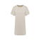 Vestido camiseta orgánico mujer NS5028. Color marfil.