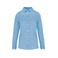 Camisa orgánica lavada mujer NS503. Color azul frío lavado.