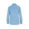 Camisa orgánica lavada mujer NS503. Color azul frío lavado.