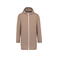 Chaqueta impermeable con capucha reciclada unisex NS615. Color arena mojada.