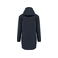 Chaqueta impermeable con capucha reciclada unisex NS615. Color azul marino.