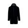 Chaqueta impermeable con capucha reciclada unisex NS615. Color negro.