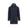 Chaqueta impermeable con capucha reciclada unisex NS615. Color azul marino.