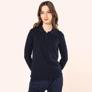 Polo manga larga algodón Supima mujer PK203