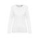 Camiseta manga larga algodón Supima mujer PK303. Color blanco.