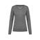Jersey de lana merina mujer PK911. Color gris jaspeado.