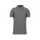Polo piqué orgánico hombre K2025. Color gris jaspeado.