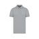Polo piqué orgánico hombre K2025. Color gris nieve.