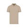 Polo piqué orgánico hombre K2025. Color arena clara.