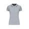 Polo mujer K251. Color gris oxford/azul marino/blanco.