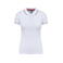 Polo mujer K251. Color blanco/rojo/verde.