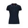 Polo mujer K251. Color azul marino/vino/blanco.