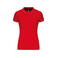 Polo mujer K251. Color rojo/azul marino/blanco.