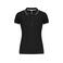 Polo mujer K251. Color negro/gris claro/blanco.