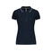 Polo mujer K251. Color azul marino/gris claro/blanco.