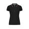 Polo mujer K251. Color negro/rojo/blanco.