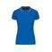 Polo mujer K251. Color azul real claro/rojo/blanco.