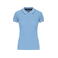 Polo mujer K251. Color azul cielo/azul marino/blanco.