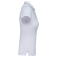 Polo mujer K251. Color blanco/azul cielo/gris claro.