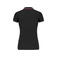 Polo mujer K251. Color negro/rojo/blanco.