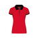 Polo mujer K259. Color rojo/negro.