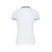 Polo mujer K259. Color blanco/gris oxford.