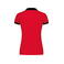 Polo mujer K259. Color rojo/negro.