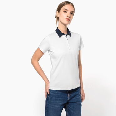 Polo contrastado mujer K261