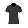 Polo contrastado mujer K261. Color gris oscuro jaspeado/negro.