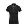 Polo contrastado mujer K261. Color negro/gris oscuro jaspeado.