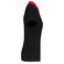 Polo contrastado mujer K261. Color negro/rojo.
