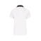 Polo contrastado mujer K261. Color blanco/gris oscuro jaspeado.