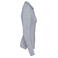 Polo piqué manga larga mujer K281. Color gris oxford/azul marino/blanco.