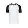 Camiseta beisbol hombre K330. Color blanco/negro.