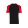 Camiseta beisbol hombre K330. Color negro/rojo.