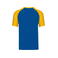 Camiseta beisbol hombre K330. Color azul real/amarillo.