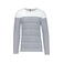 Camiseta rayas manga larga hombre K366. Color blanco/azul marino.