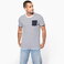 Camiseta rayas con bolsillo hombre K378. .