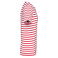 Camiseta rayas con bolsillo hombre K378. Color rayas blancas y rojas.