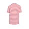 Camiseta rayas con bolsillo hombre K378. Color rayas blancas y rojas.
