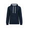 Sudadera capucha unisex K4013. Color azul marino/mariniere.