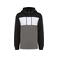 Sudadera capucha unisex K4016. Color negro/blanco/gris basalto.