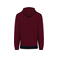 Sudadera capucha unisex K4016. Color vino/blanco/azul marino.