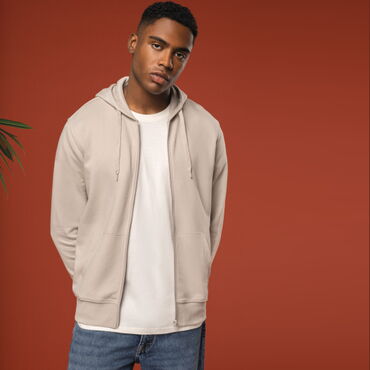 Sudadera capucha y cremallera reciclado hombre K4030