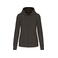 Sudadera capucha y cremallera reciclado mujer K4031. Color gris oscuro.
