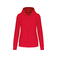 Sudadera capucha y cremallera reciclado mujer K4031. Color rojo.