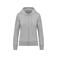 Sudadera capucha y cremallera reciclado mujer K4031. Color gris oxford.