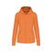 Sudadera capucha y cremallera reciclado mujer K4031. Color naranja claro.