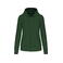 Sudadera capucha y cremallera reciclado mujer K4031. Color verde bosque.