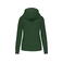 Sudadera capucha y cremallera reciclado mujer K4031. Color verde bosque.